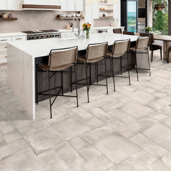 Keros Modula Portobello Taupe πλακάκι δαπέδου 100x100 λευκής μάζας με Matt Relieve φινίρισμα